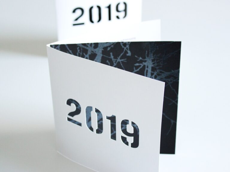 Carte de vœux 2019 d'Adequaris, graphiste Fribourg.