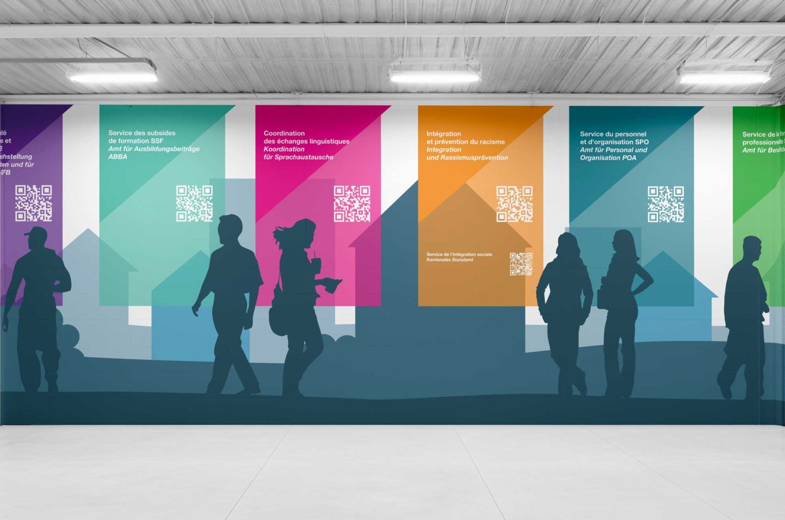 Stand de l'État de Fribourg à START! 2025 - fresque